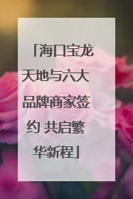 海口宝龙天地与六大品牌商家签约 共启繁华新程
