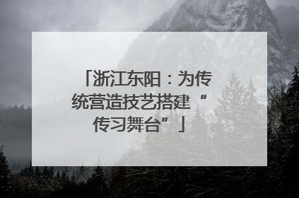 浙江东阳：为传统营造技艺搭建“传习舞台”