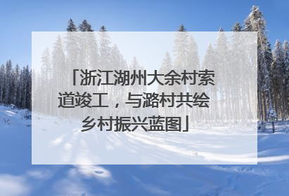 浙江湖州大余村索道竣工，与潞村共绘乡村振兴蓝图