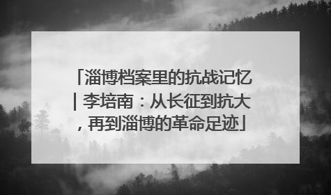 淄博档案里的抗战记忆｜李培南：从长征到抗大，再到淄博的革命足迹