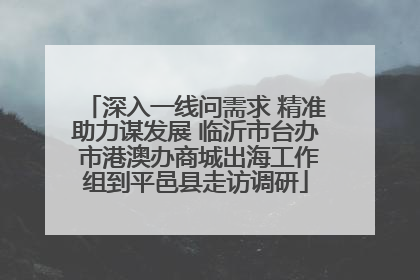 深入一线问需求 精准助力谋发展 临沂市台办 市港澳办商城出海工作组到平邑县走访调研