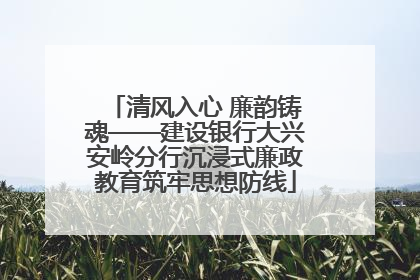 清风入心 廉韵铸魂——建设银行大兴安岭分行沉浸式廉政教育筑牢思想防线