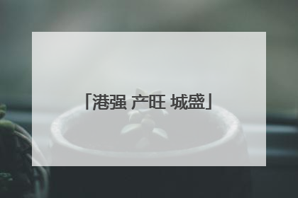 港强 产旺 城盛
