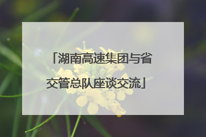 湖南高速集团与省交管总队座谈交流