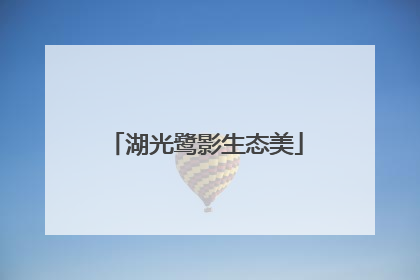 湖光鹭影生态美