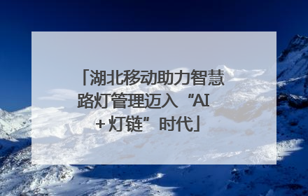 湖北移动助力智慧路灯管理迈入“AI＋灯链”时代