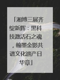 湘博三展齐绽新辉：黑科技激活石之魂，翰墨金影共谱文化遗产日华章