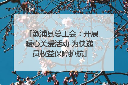 溆浦县总工会：开展暖心关爱活动 为快递员权益保障护航