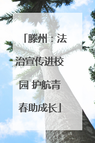 滕州：法治宣传进校园 护航青春助成长
