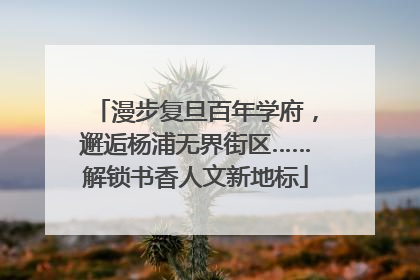 漫步复旦百年学府，邂逅杨浦无界街区……解锁书香人文新地标