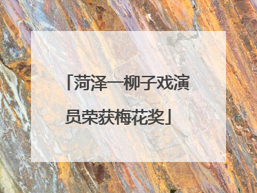菏泽一柳子戏演员荣获梅花奖