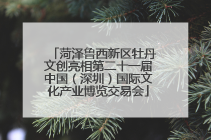 菏泽鲁西新区牡丹文创亮相第二十一届中国（深圳）国际文化产业博览交易会