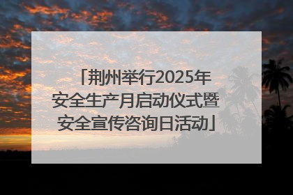 荆州举行2025年安全生产月启动仪式暨安全宣传咨询日活动