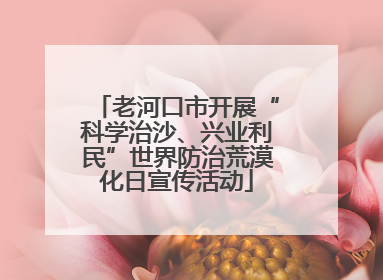 老河口市开展“科学治沙、兴业利民”世界防治荒漠化日宣传活动