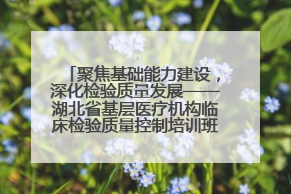 聚焦基础能力建设，深化检验质量发展——湖北省基层医疗机构临床检验质量控制培训班（孝感站）成功举办