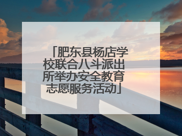肥东县杨店学校联合八斗派出所举办安全教育志愿服务活动