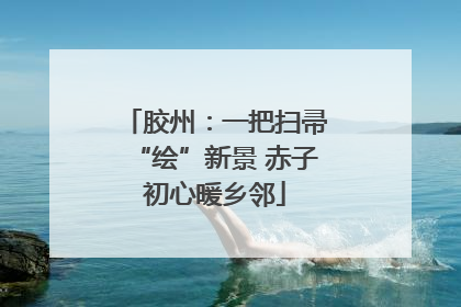 胶州：一把扫帚“绘”新景 赤子初心暖乡邻