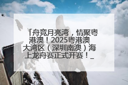舟竞月亮湾，情聚粤港澳！2025粤港澳大湾区（深圳南澳）海上龙舟赛正式开赛！_深圳新闻网