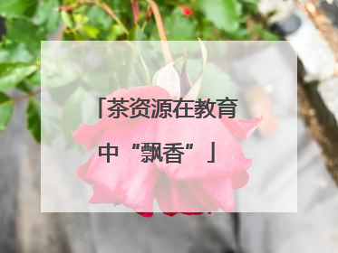 茶资源在教育中“飘香”