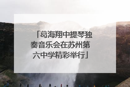 葛海翔中提琴独奏音乐会在苏州第六中学精彩举行