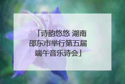 诗韵悠悠 湖南邵东市举行第五届端午音乐诗会
