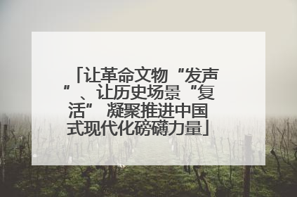 让革命文物“发声”、让历史场景“复活” 凝聚推进中国式现代化磅礴力量