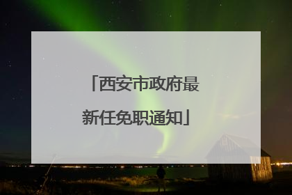 西安市政府最新任免职通知