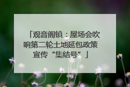 观音阁镇：屋场会吹响第二轮土地延包政策宣传“集结号”