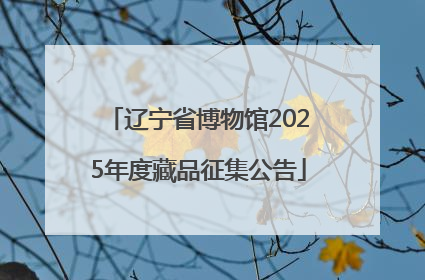 辽宁省博物馆2025年度藏品征集公告