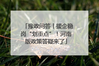 豫政问答丨援企稳岗“划重点”！河南版政策答疑来了