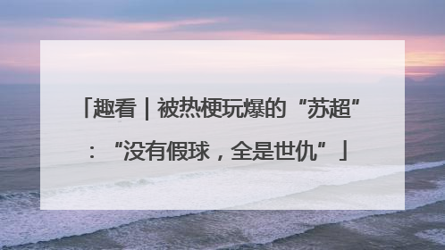 趣看｜被热梗玩爆的“苏超”：“没有假球，全是世仇”