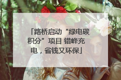 路桥启动“绿电碳积分”项目 错峰充电，省钱又环保