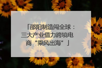 邵阳制造闯全球：三大产业借力跨境电商“乘风出海”