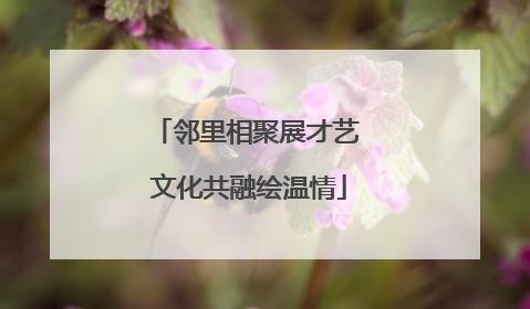 邻里相聚展才艺 文化共融绘温情