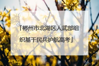 郴州市北湖区人武部组织基干民兵护航高考