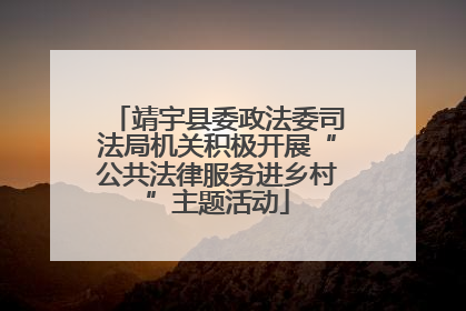 靖宇县委政法委司法局机关积极开展“公共法律服务进乡村”主题活动
