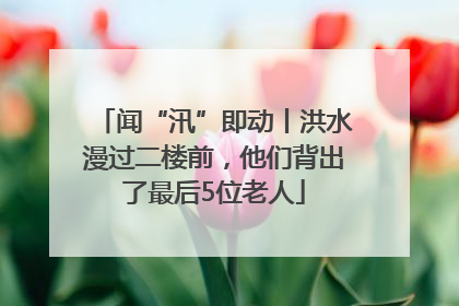 闻“汛”即动丨洪水漫过二楼前，他们背出了最后5位老人