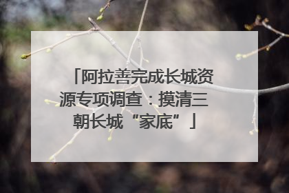 阿拉善完成长城资源专项调查：摸清三朝长城“家底”