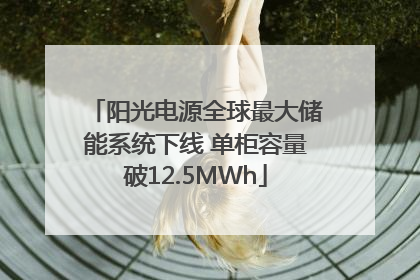 阳光电源全球最大储能系统下线 单柜容量破12.5MWh