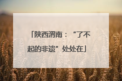 陕西渭南：“了不起的非遗”处处在