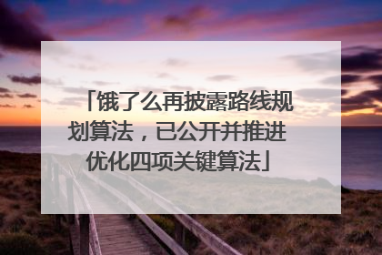 饿了么再披露路线规划算法，已公开并推进优化四项关键算法