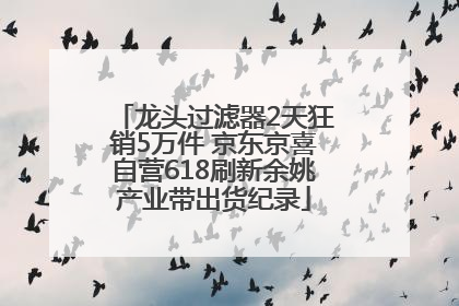 龙头过滤器2天狂销5万件 京东京喜自营618刷新余姚产业带出货纪录