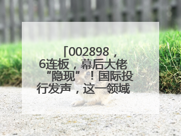 002898，6连板，幕后大佬“隐现”！国际投行发声，这一领域或迎十年黄金期