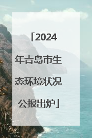 2024年青岛市生态环境状况公报出炉