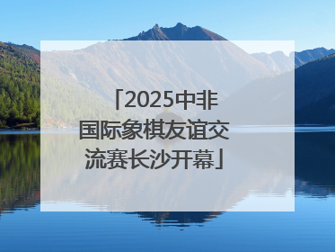2025中非国际象棋友谊交流赛长沙开幕