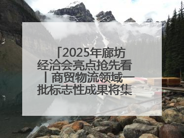 2025年廊坊经洽会亮点抢先看丨商贸物流领域一批标志性成果将集中发布