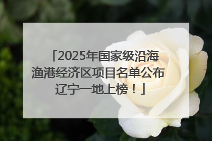 2025年国家级沿海渔港经济区项目名单公布 辽宁一地上榜！