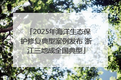 2025年海洋生态保护修复典型案例发布 浙江三地成全国典型