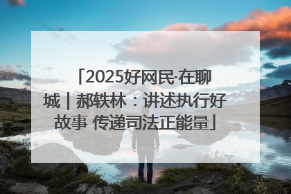 2025好网民·在聊城｜郝轶林：讲述执行好故事 传递司法正能量