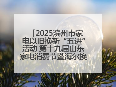2025滨州市家电以旧换新“五进”活动 第十九届山东家电消费节暨海尔换新万里 行山东站全面启动